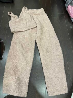 Dynamite Cozy Dusty Rose Fuzzy Lounge Set - Tank Top, Pants and Matching robe!